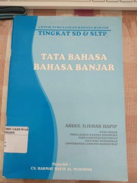 Tata Bahasa Bahasa Banjar